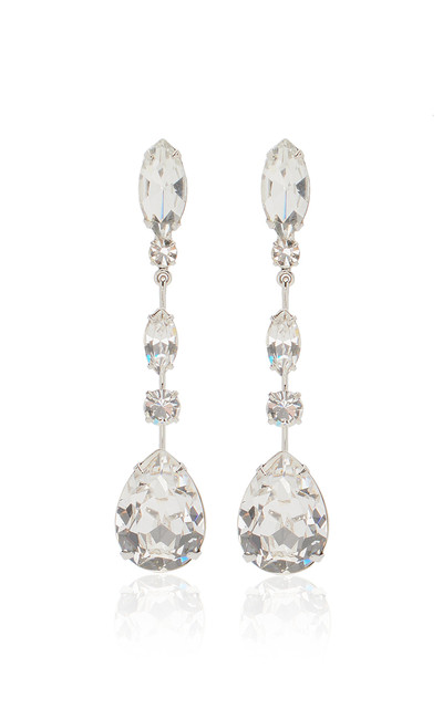 Jennifer Behr Cecile Crystal-Embellished Earrings silver outlook