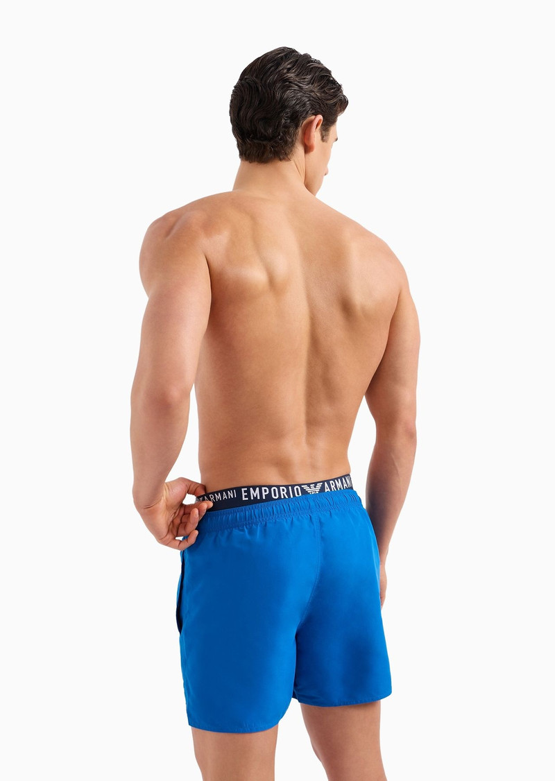 EMPORIO ARMANI ASV recycled-fabric swim shorts with logoband outlook