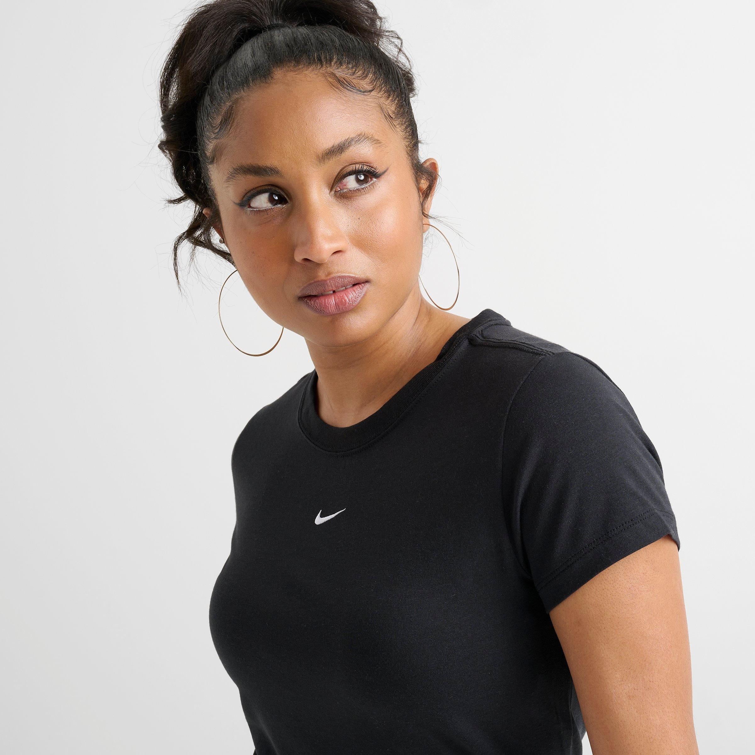 WOMEN'S NIKE SPORTSWEAR CHILL KNIT MOD CROP T-SHIRT - 5