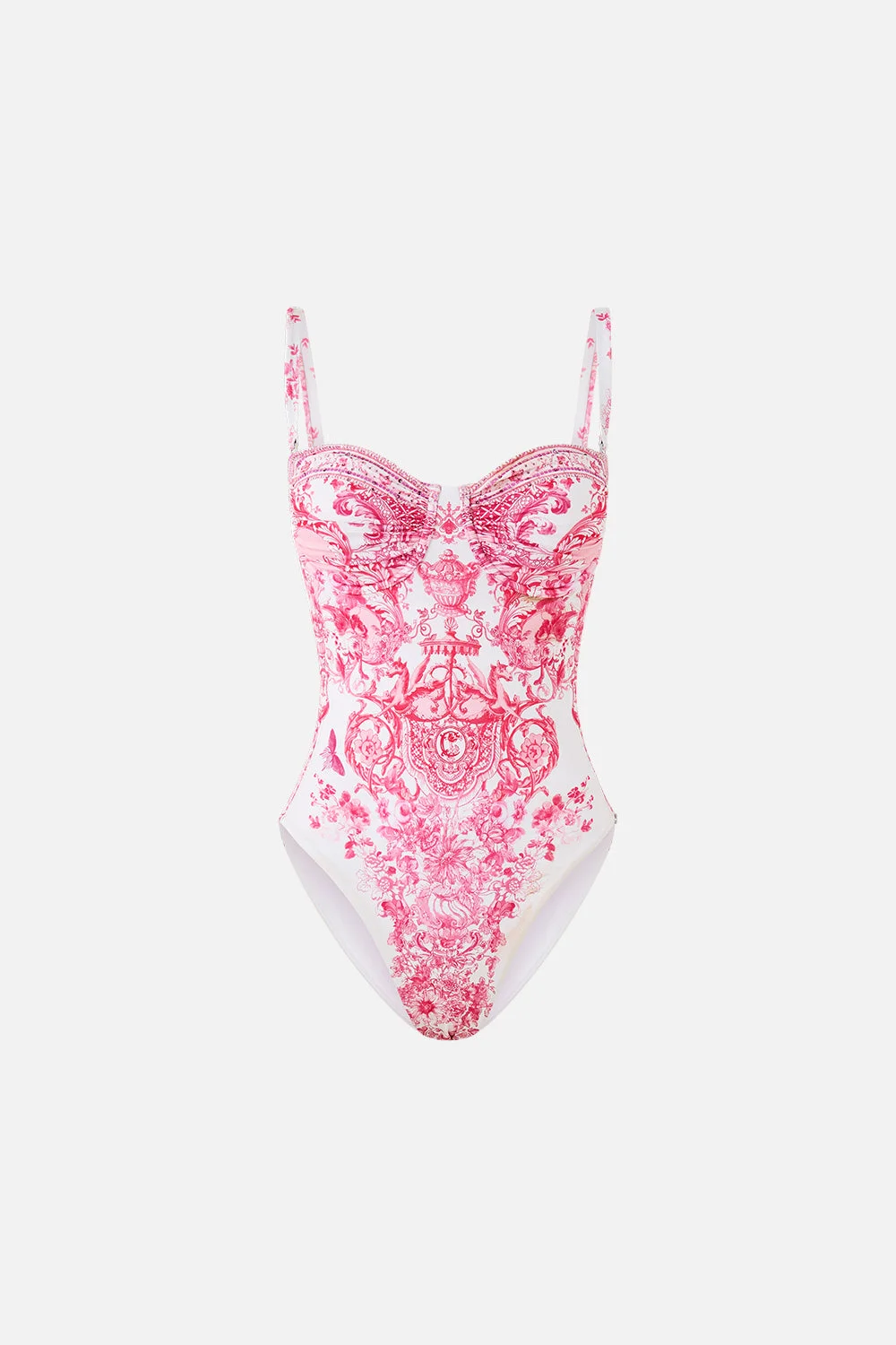 RUCHED CUP UNDERWIRE ONE PIECE - 1
