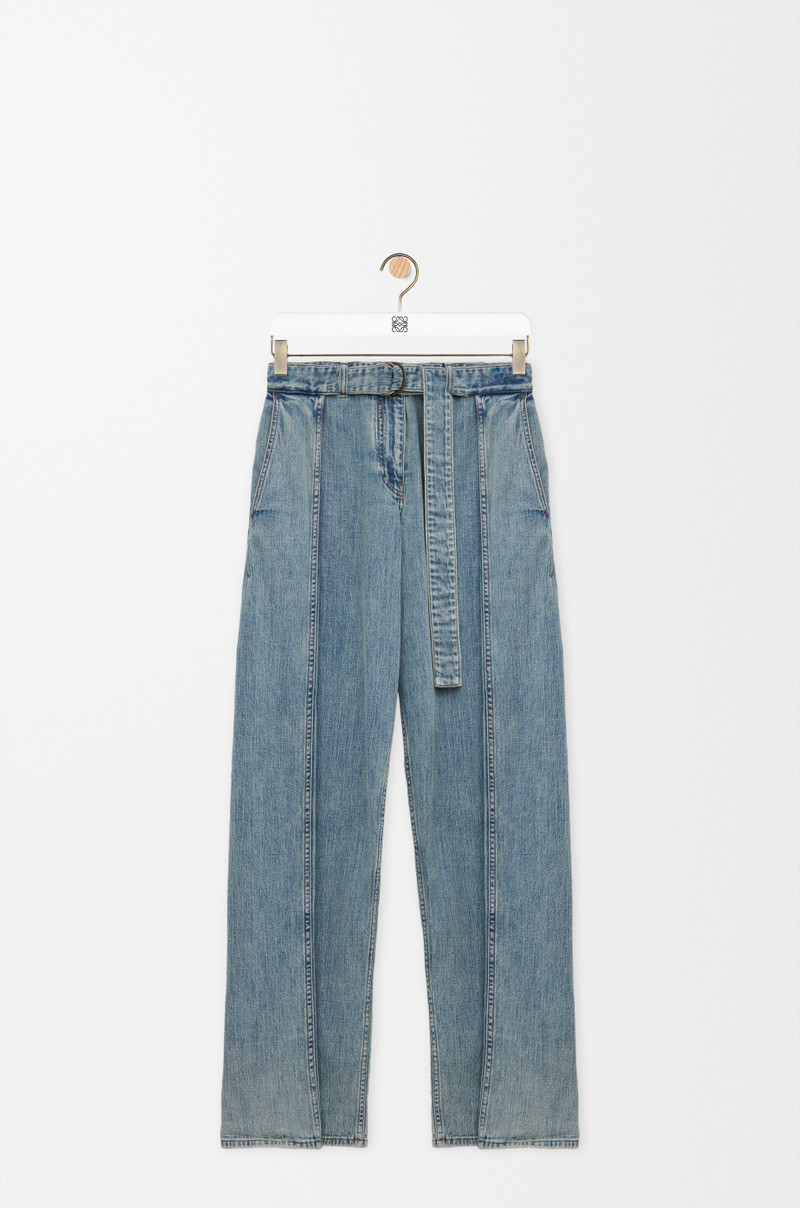 Belted jeans in denim 1