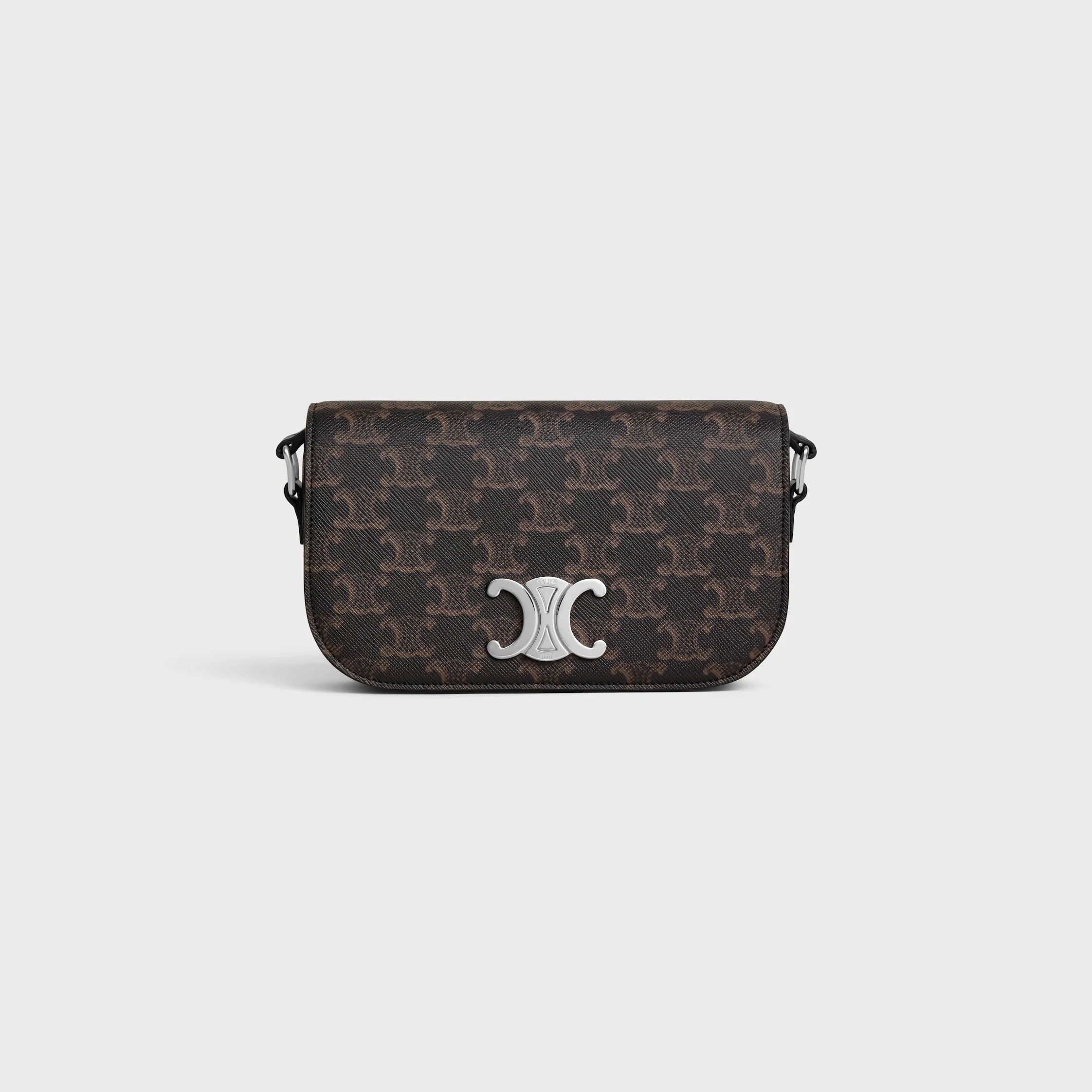 SMALL CROSSBODY BAG TRIOMPHE IN TRIOMPHE CANVAS AND CALFSKIN - 1