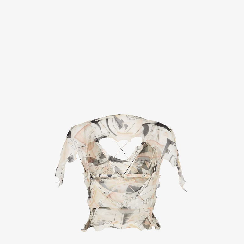 FENDI Multicolor printed chiffon top outlook