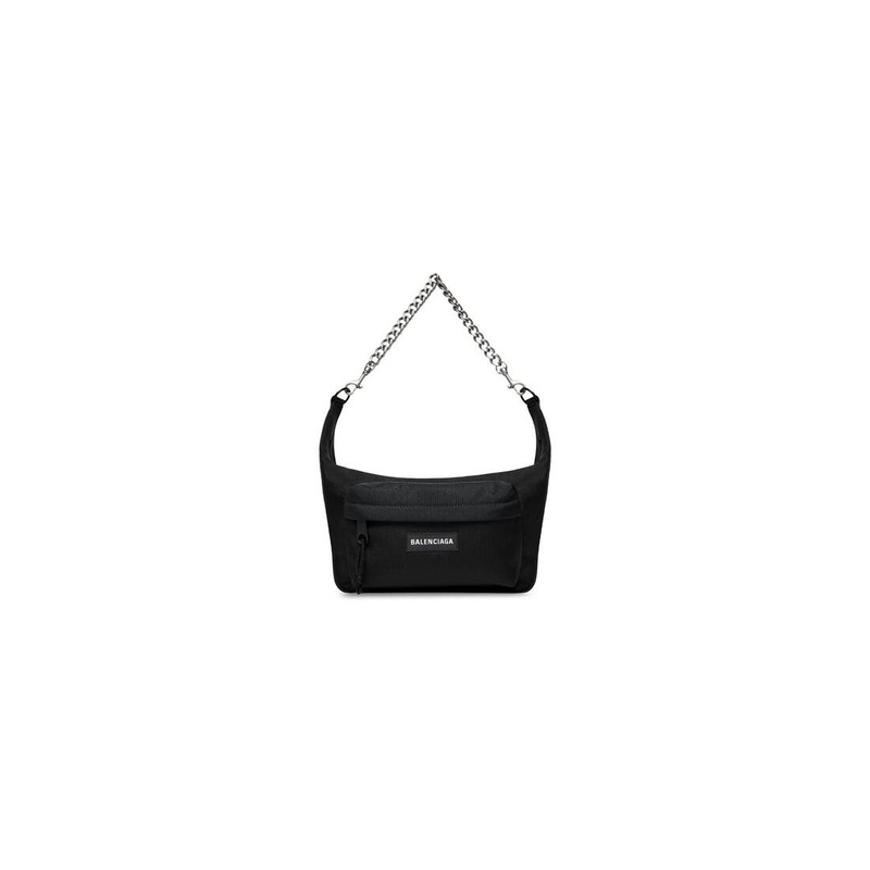 Raver Medium Bag With Chain in Black - 1