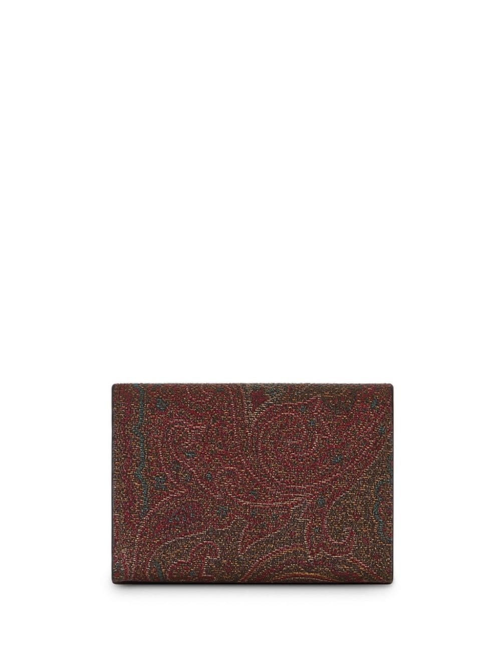 paisley-jacquard leather wallet - 2