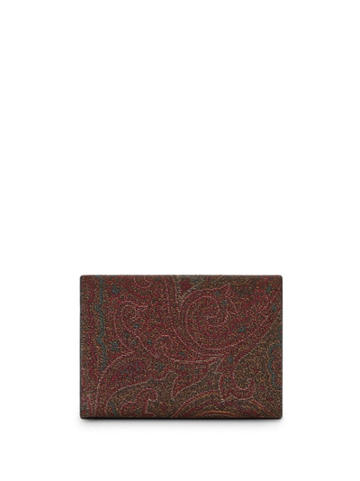 Etro paisley-jacquard leather wallet outlook