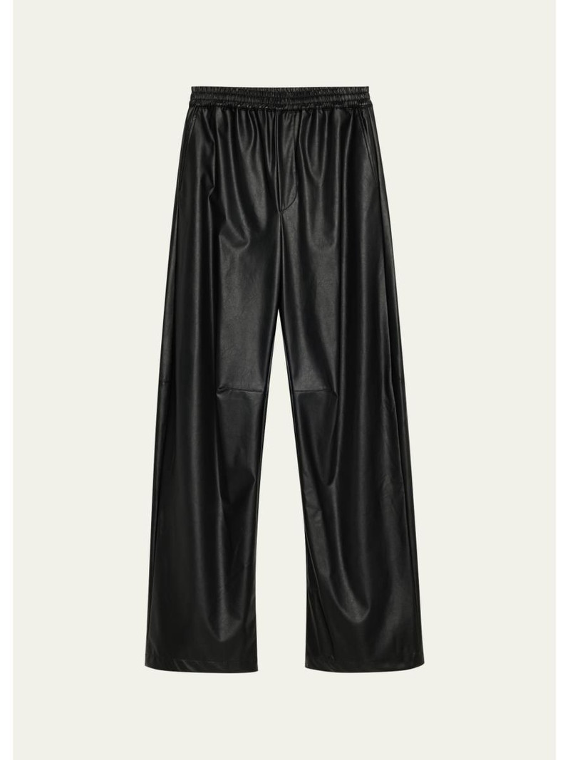 Faux Leather Wide-Leg Pants 1