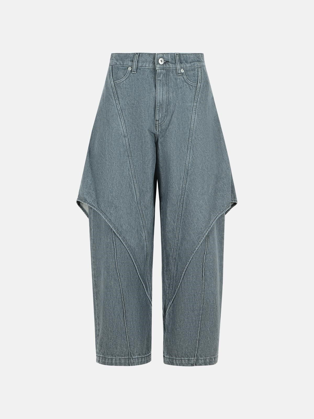 GREY COTTON 'SCULTURAL' JEANS - 1