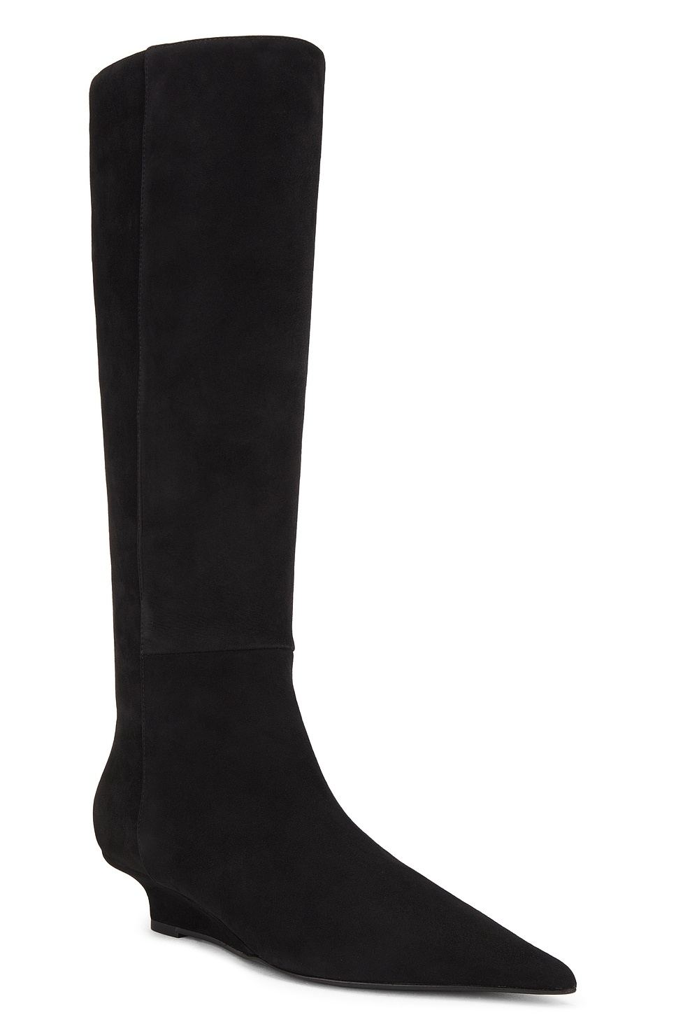 Sharp Suede Knee High Boot - 2