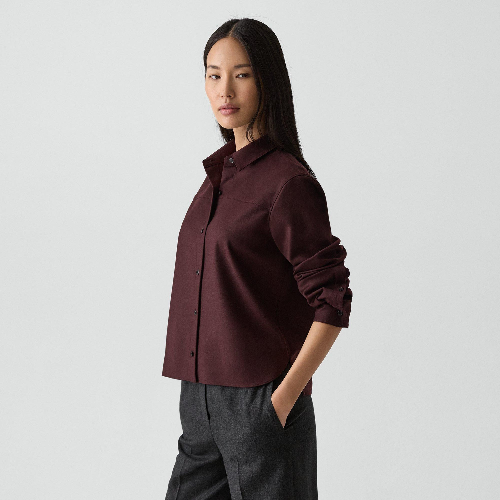 Boxy Shirt in Sleek Flannel - 3
