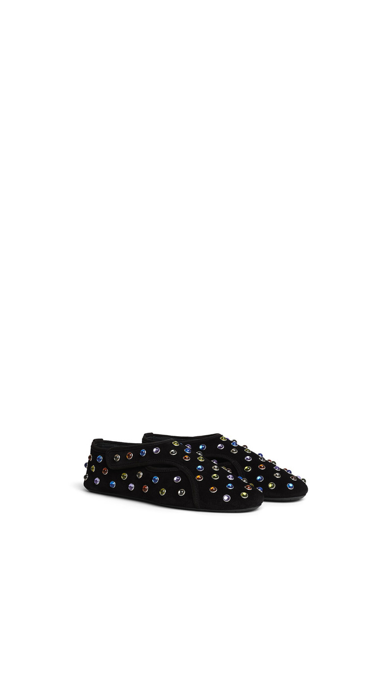Alaïa FLEX SLIPPERS IN SUEDE WITH BEADS outlook