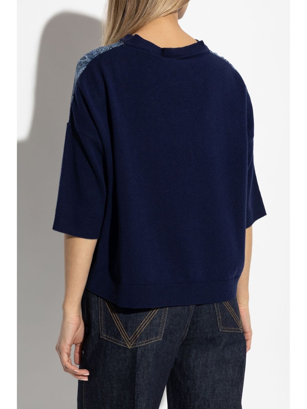 paisley-print knit top - 4
