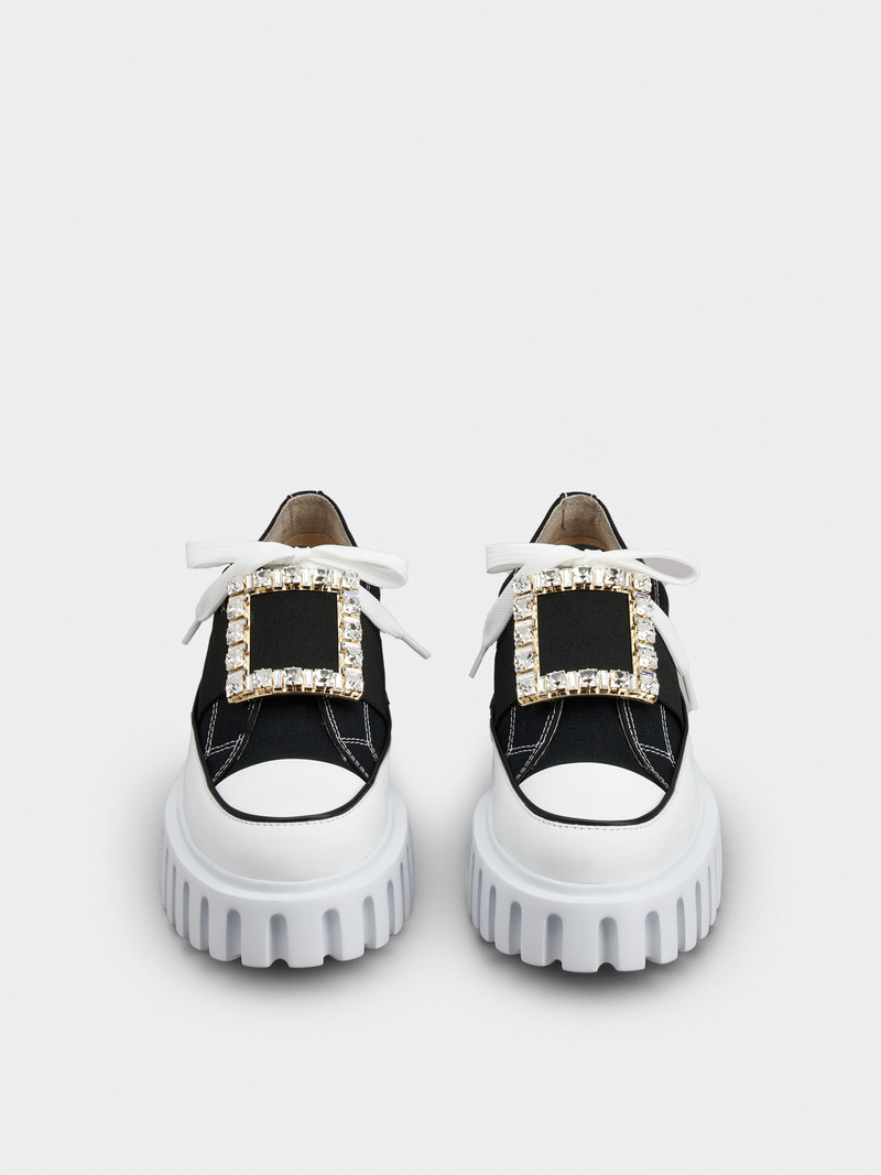 Viv' Go-Thick Strass Buckle Slip-on Sneakers in Canvas 7