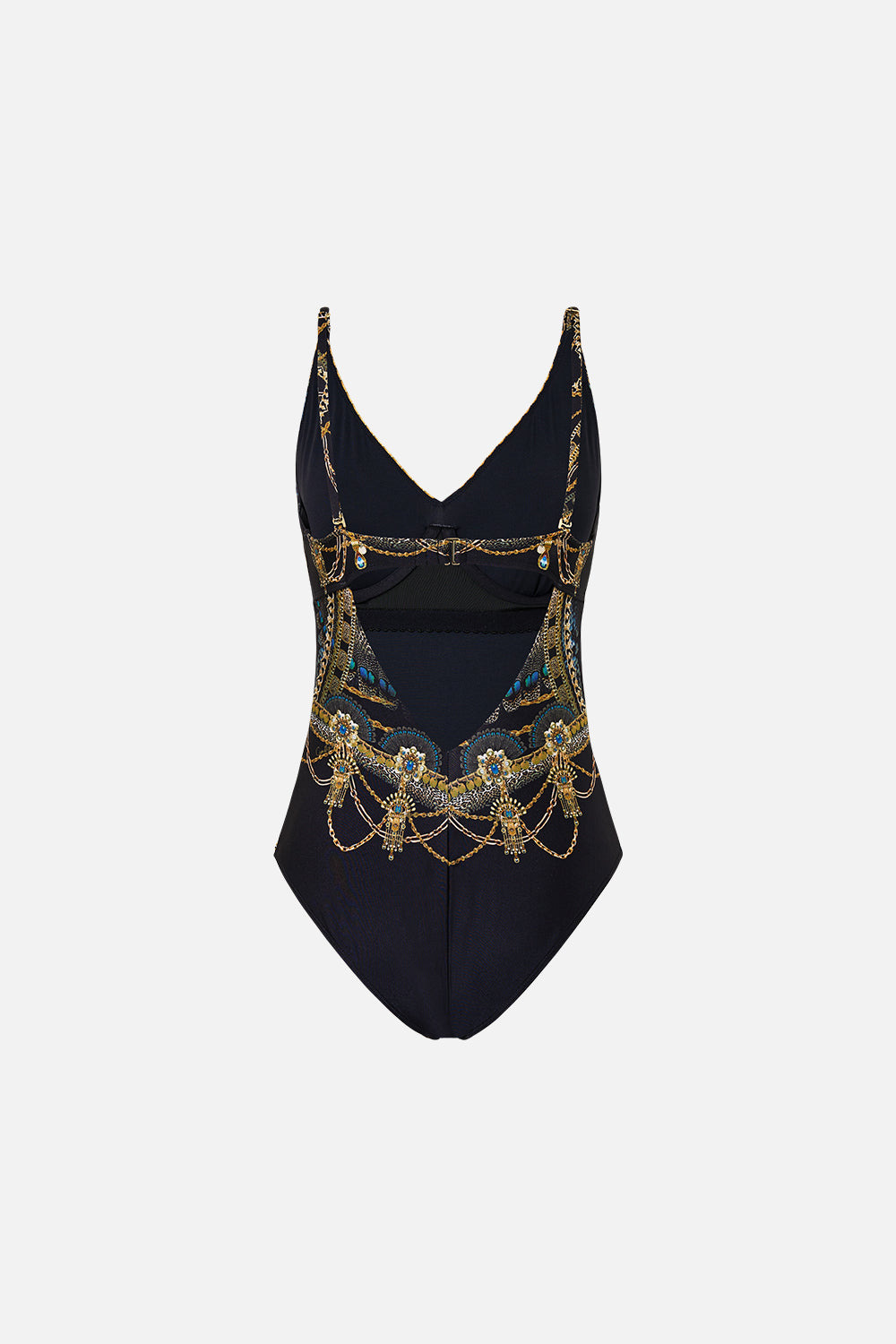 V NECK UNDERWIRE ONE PIECE WITH BACK CLIP - 7