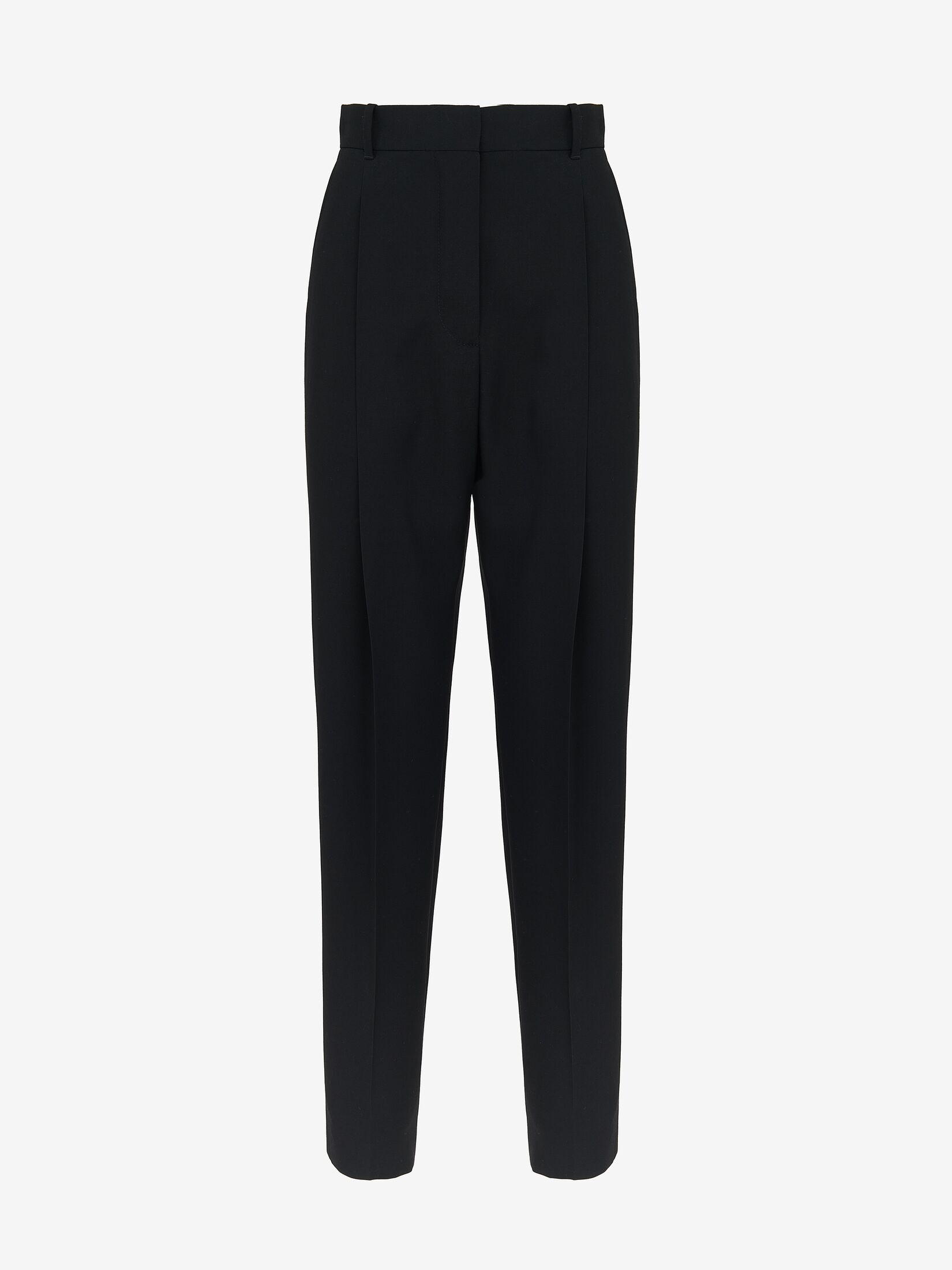 Women's Slim Peg Trousers in Black - 1
