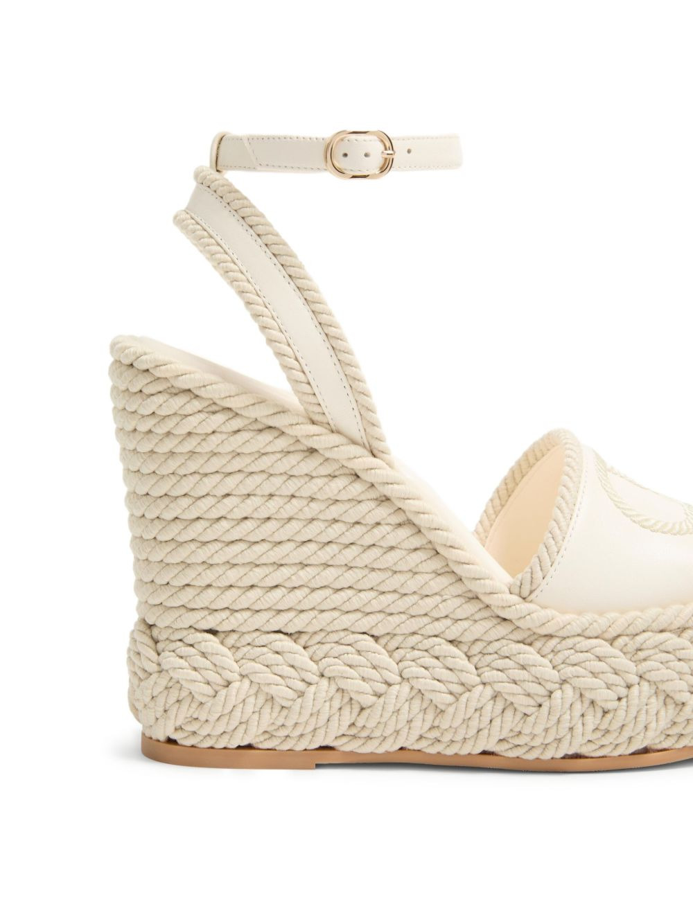 130mm VLogo Torchon wedge espadrilles - 6