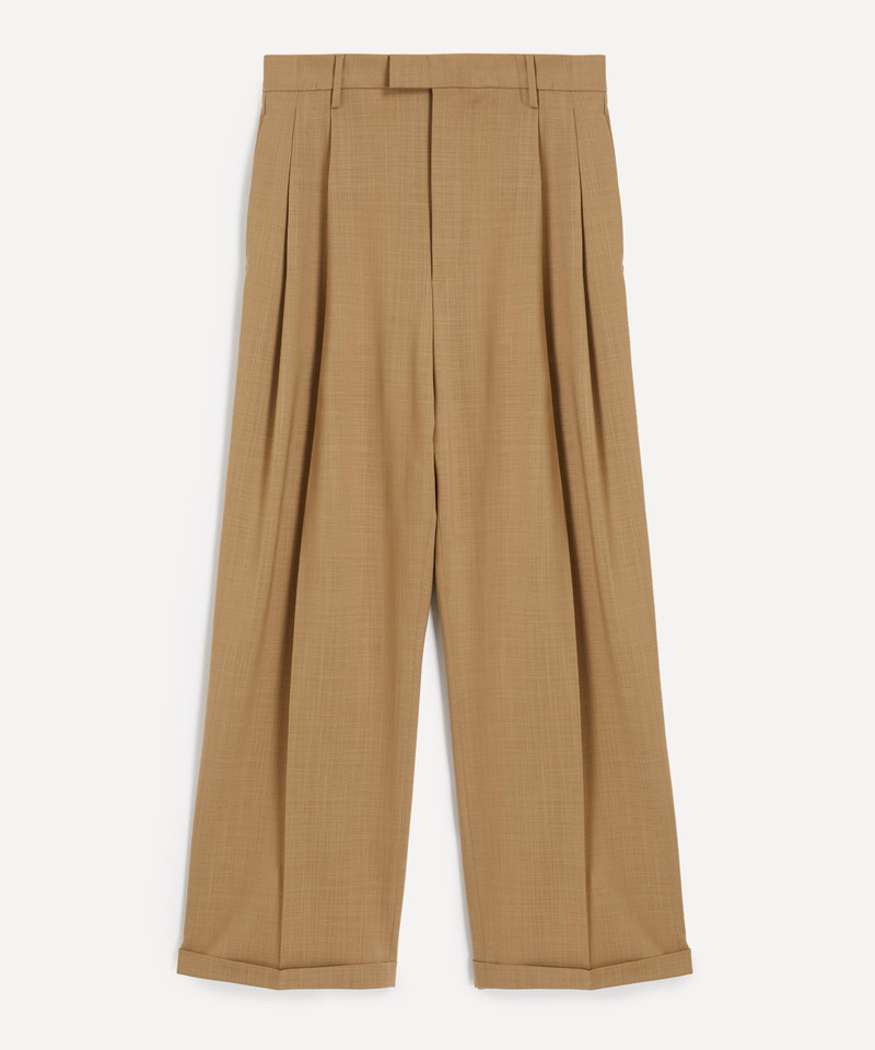 Braghier Khaki Wide-Fit Trousers 1