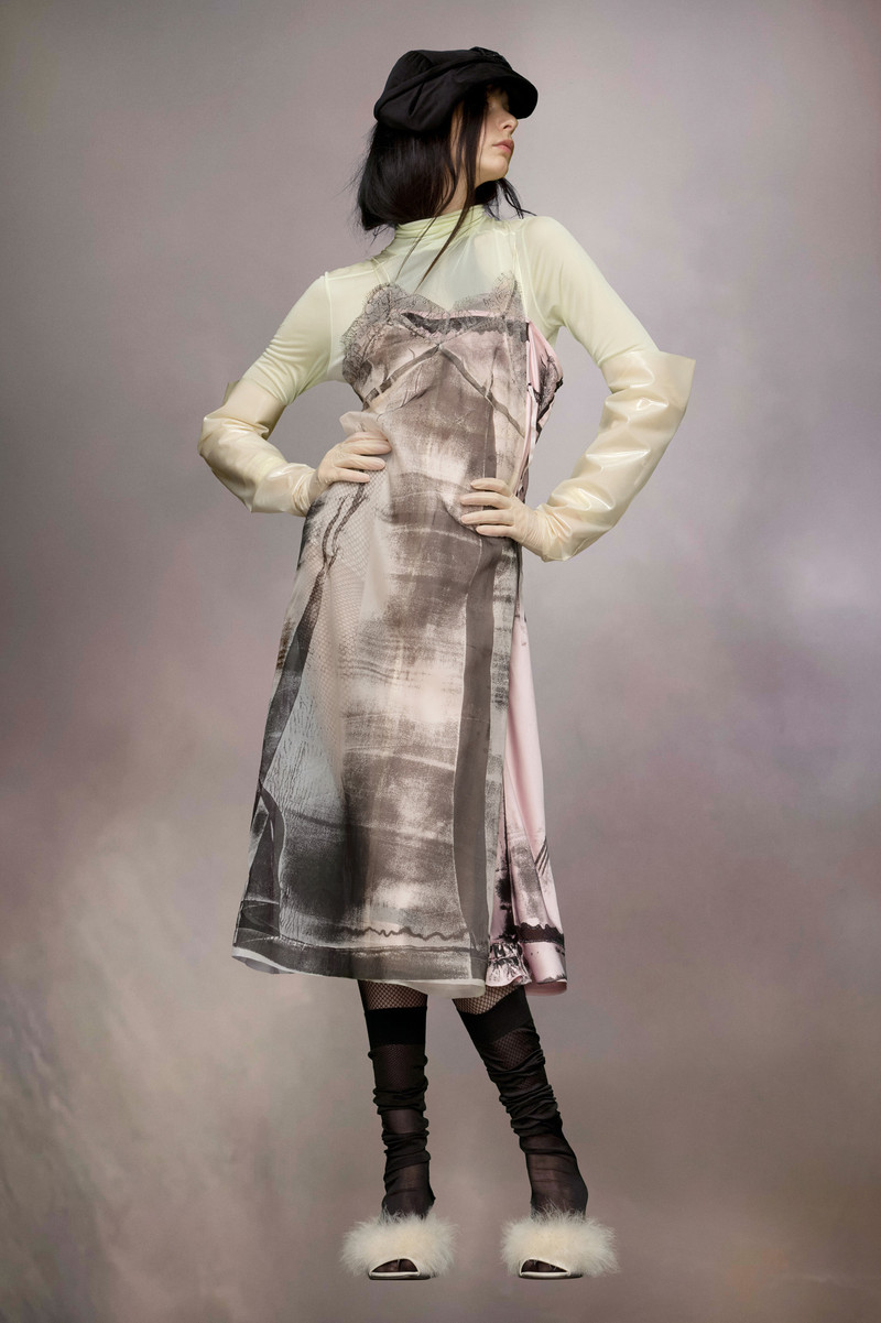 Maison Margiela Freeze-frame midi dress outlook