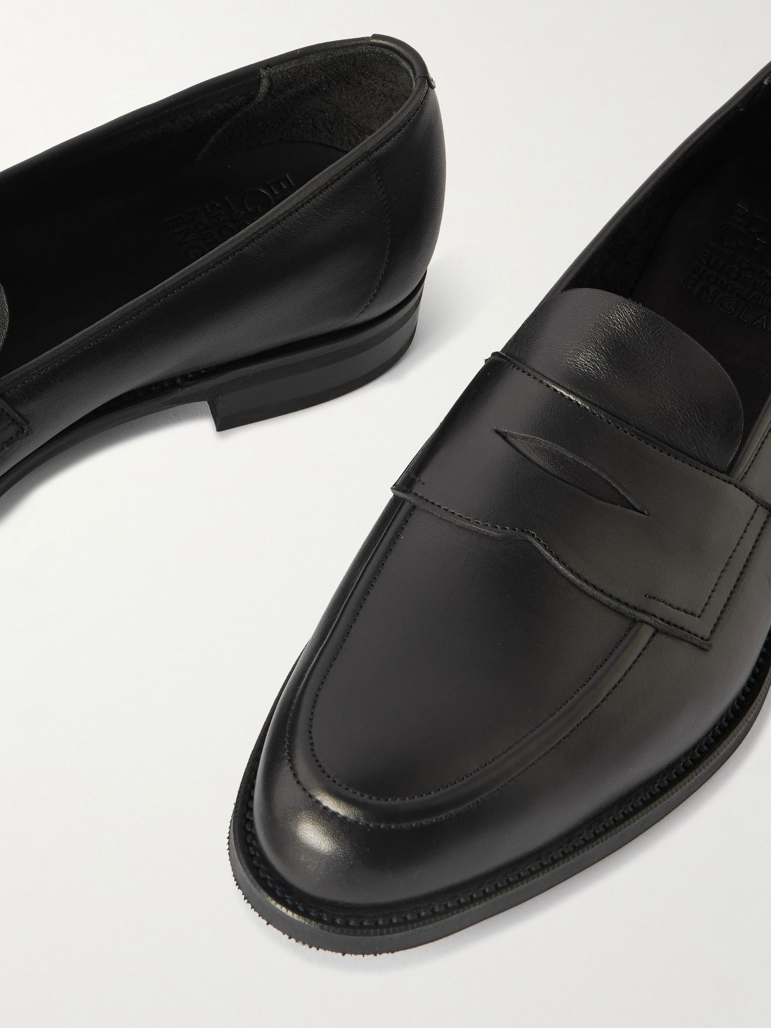 Piccadilly Leather Penny Loafers Black - 5