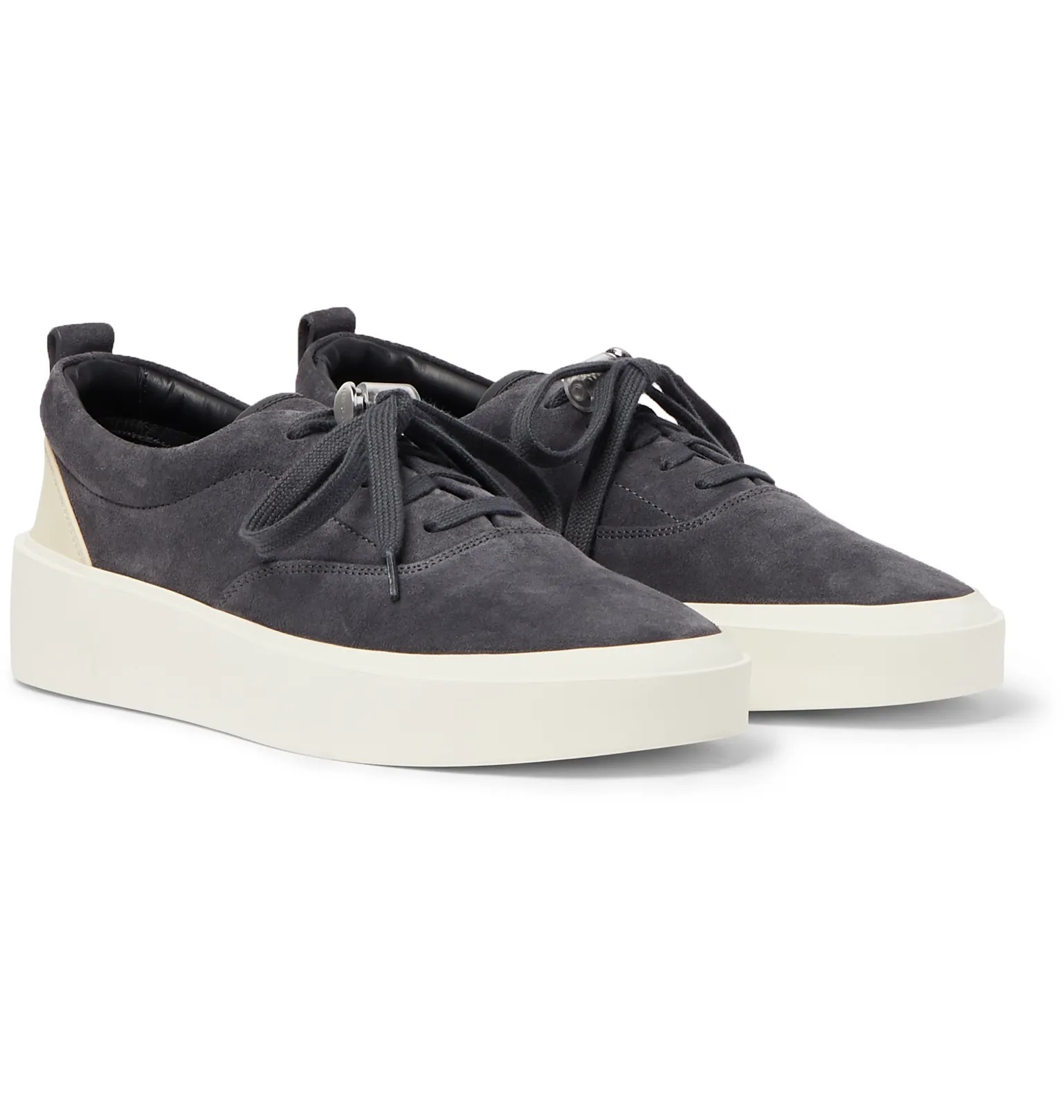 101 Leather-Trimmed Suede Sneakers - 18