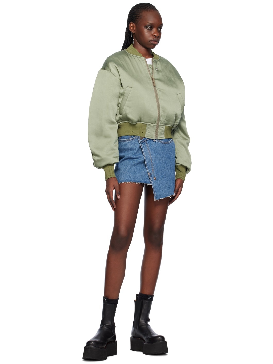 Blue Rap Denim Miniskirt - 4