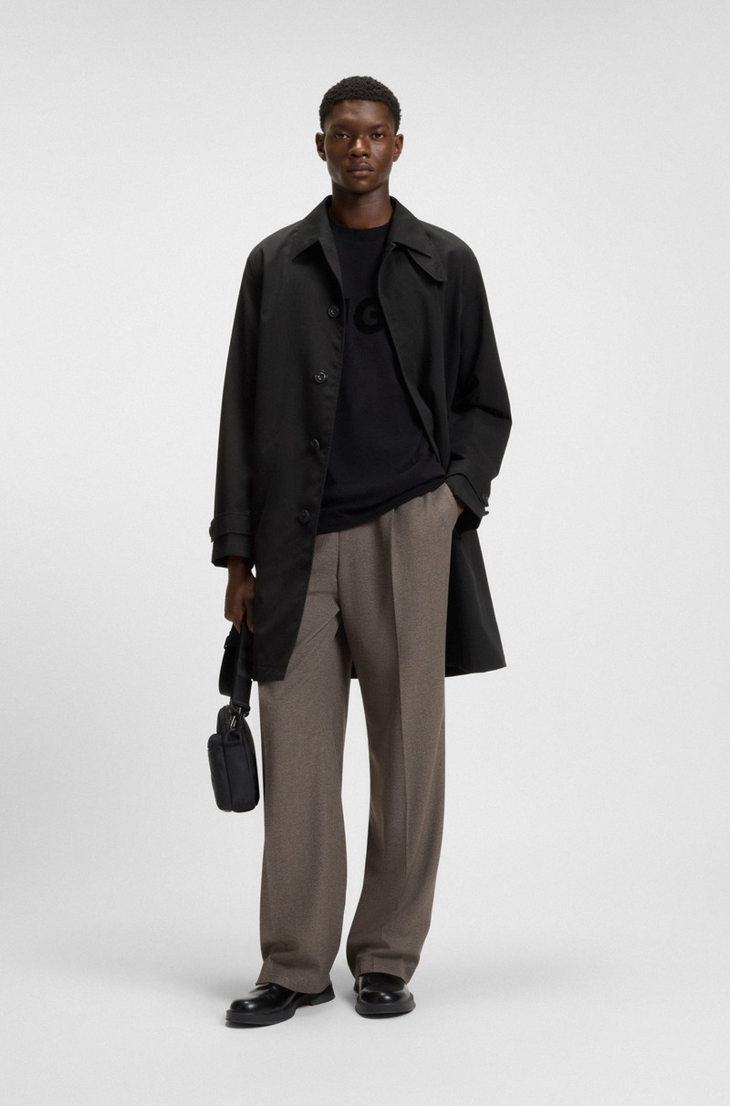 HUGO REGULAR-FIT COAT IN WATER-REPELLENT GABARDINE outlook