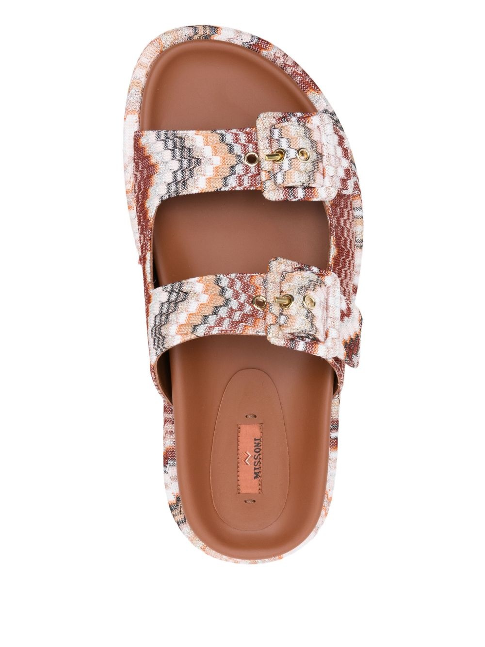 zigzag-woven sandals - 4