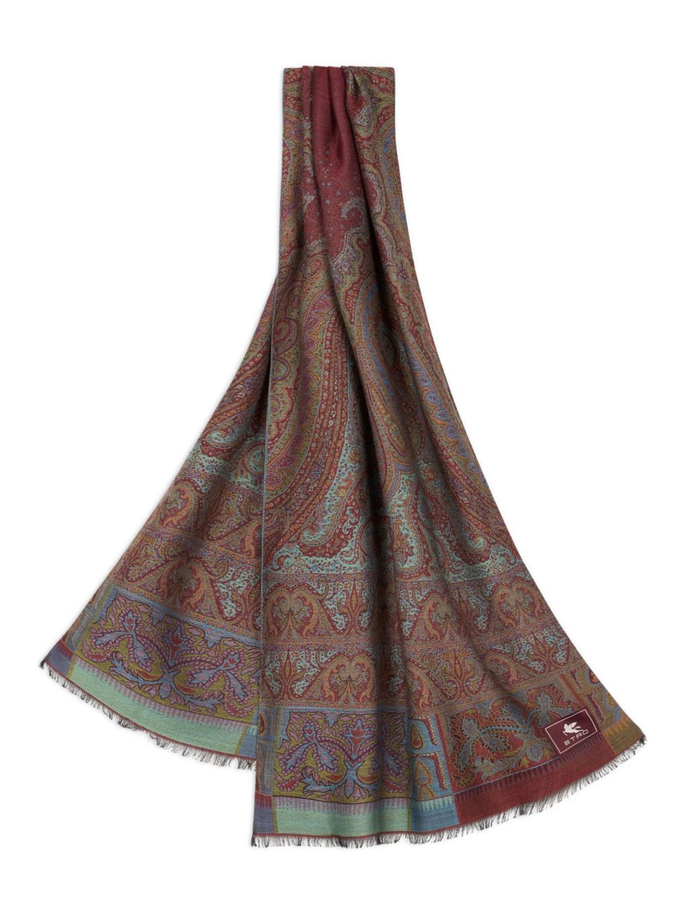 paisley jacquard scarf - 3