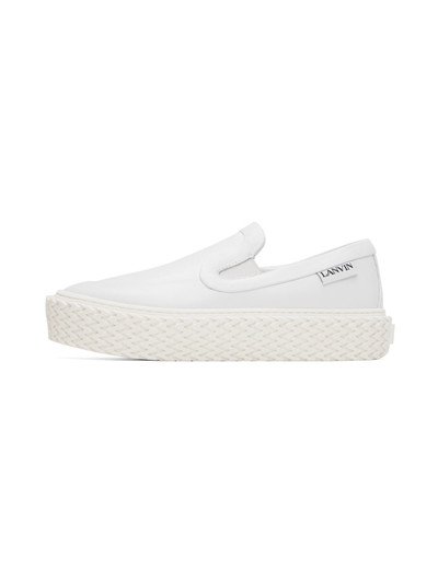 Lanvin White Curbies Slip-On Sneakers outlook