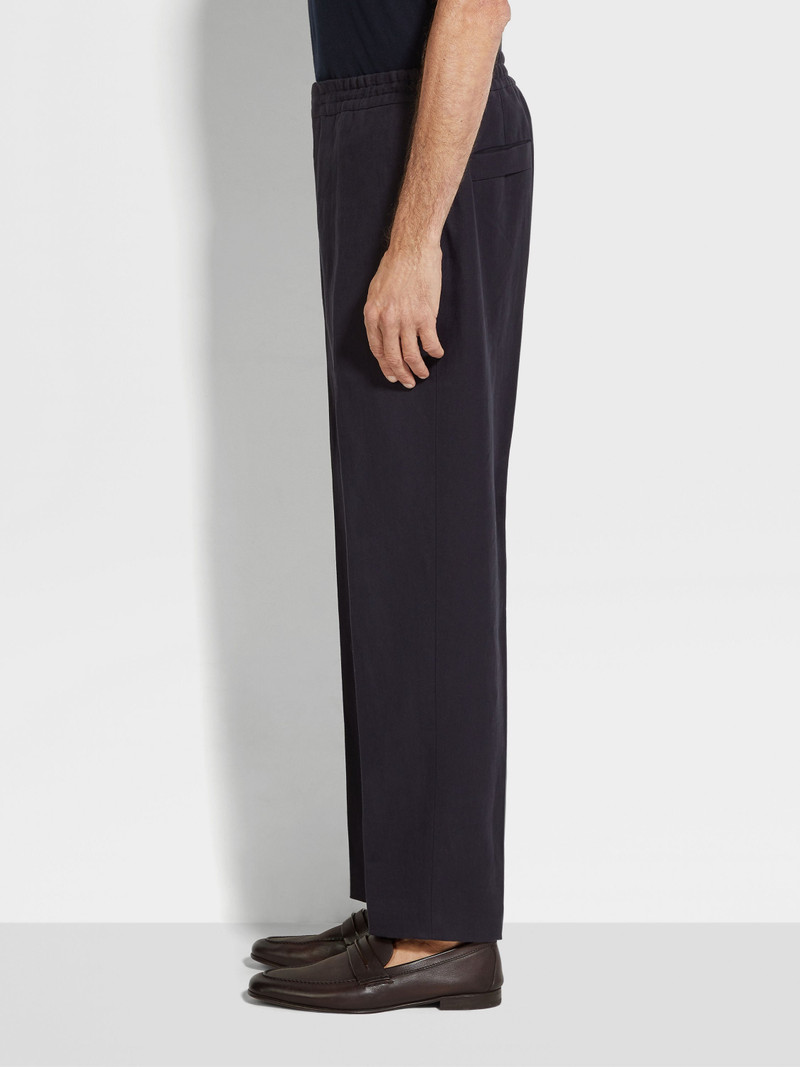 NAVY BLUE OASI LINO BLUE FLOWER PANTS 4