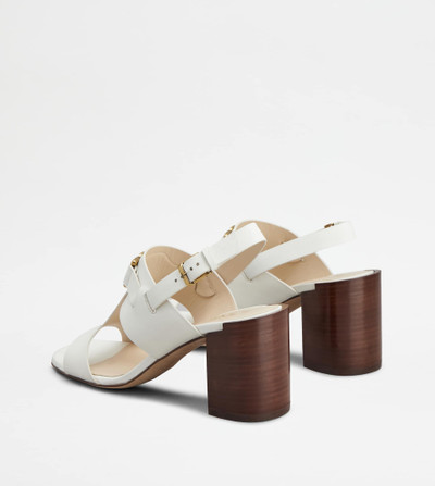 Tod's KATE SANDALS IN LEATHER - WHITE outlook