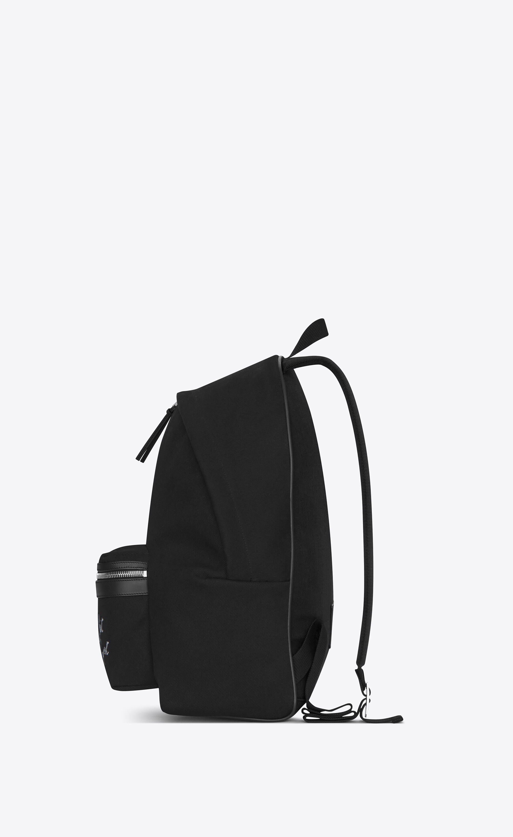 saint laurent embroidered city backpack in canvas - 3