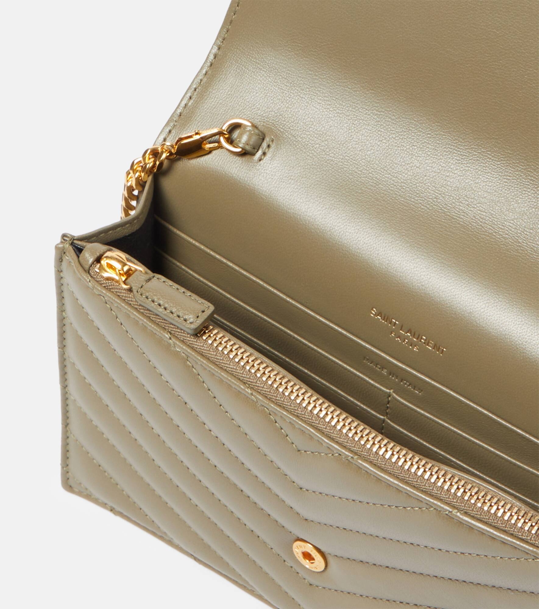Cassandre Envelope leather wallet on chain - 3