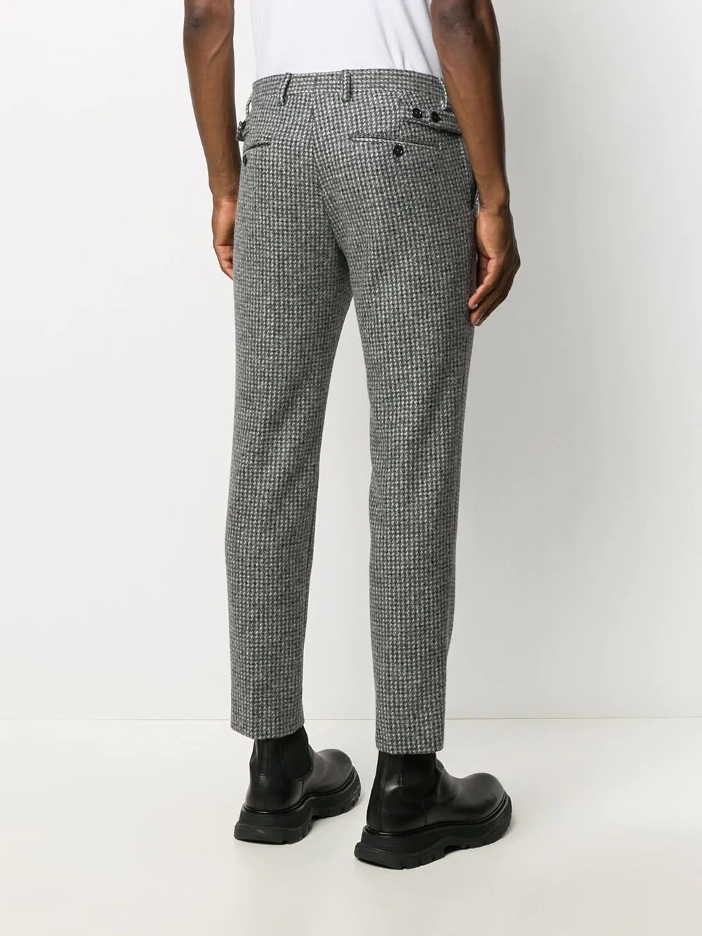 checked tailored trousers - 4