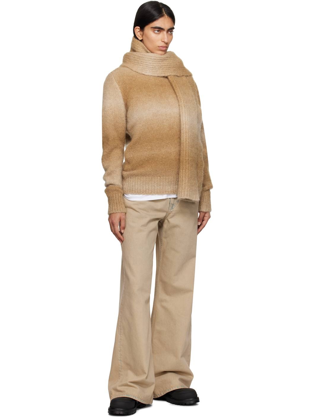 Tan Alpaca Scarf - 3