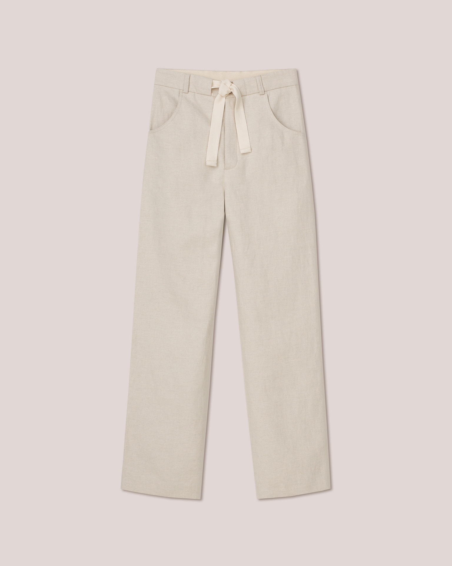 TYMEO - Loose cotton linen pants - Natural - 1