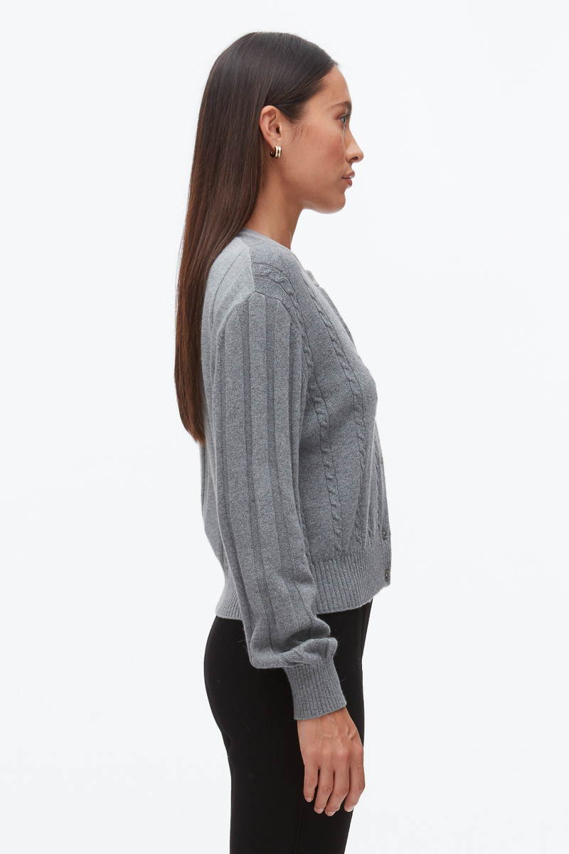 Mix Cable Crew Neck Cardigan 4