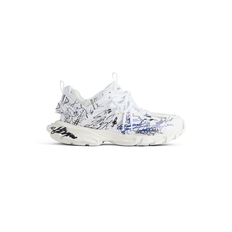 Women's Track Autographe Sneaker in White/black/blue/red - 1