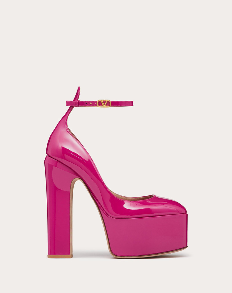 VALENTINO GARAVANI TAN-GO PLATFORM PUMP IN PATENT LEATHER 155 MM - 1