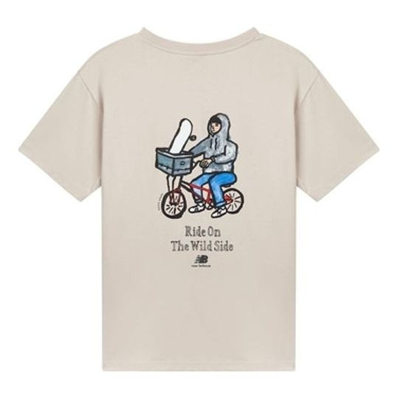 New Balance New Balance Graphic Print Tee 'Beige Blue' AMT12343-GOK outlook