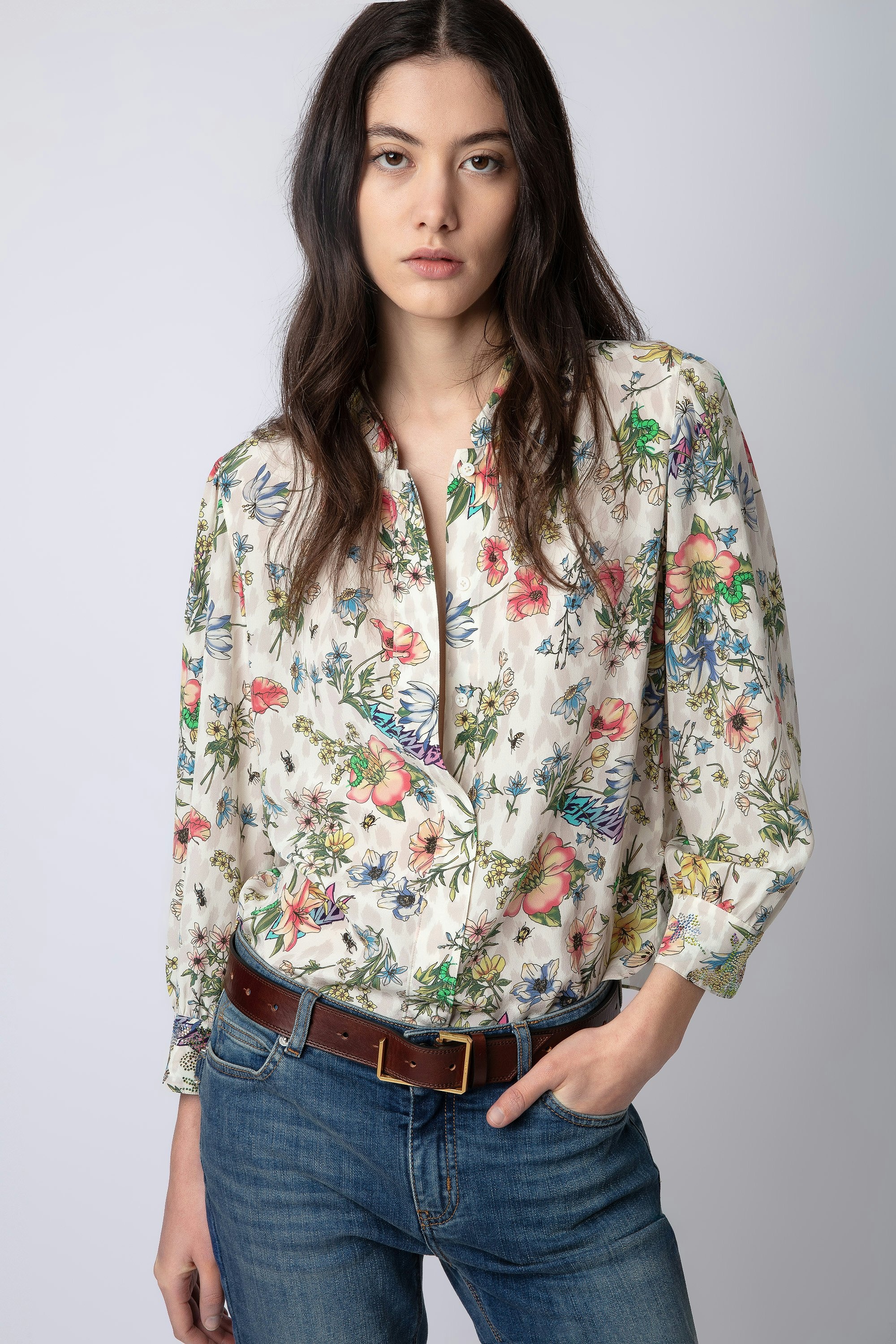 Tadeo Diamanté Silk Blouse - 2