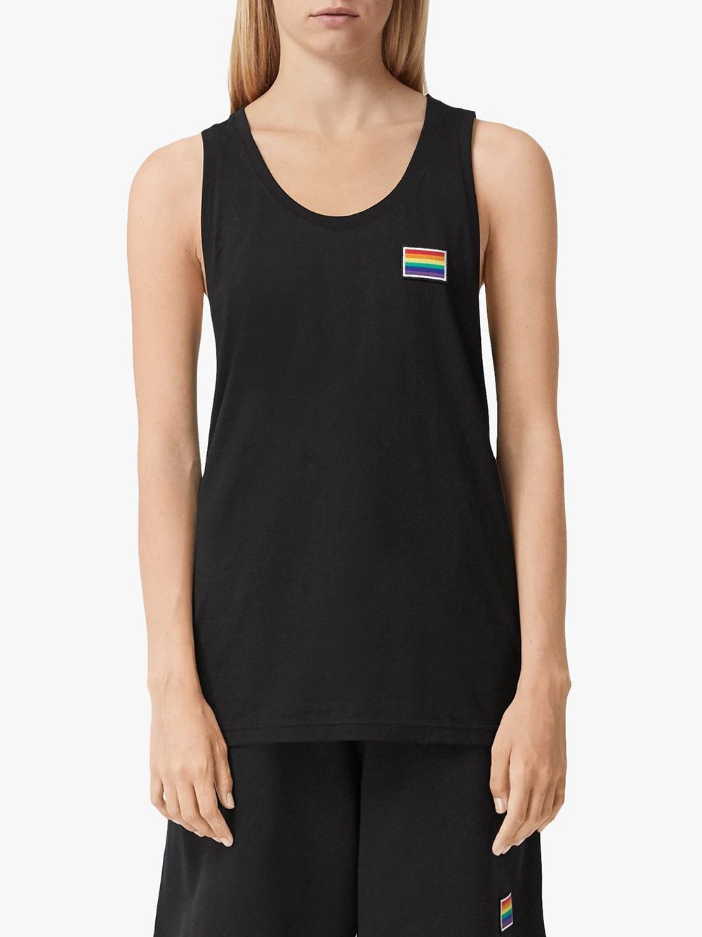 rainbow appliqué tank top - 4