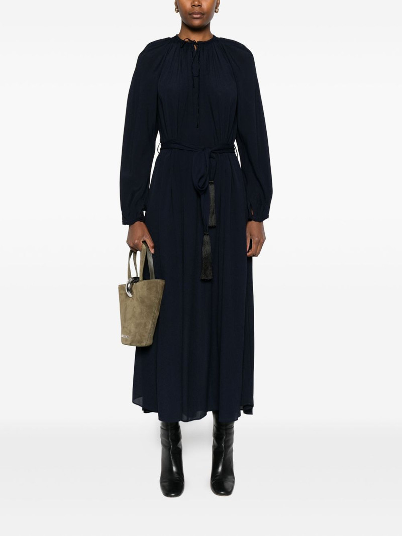 forte_forte tassel-embellished tie-neck maxi dress outlook