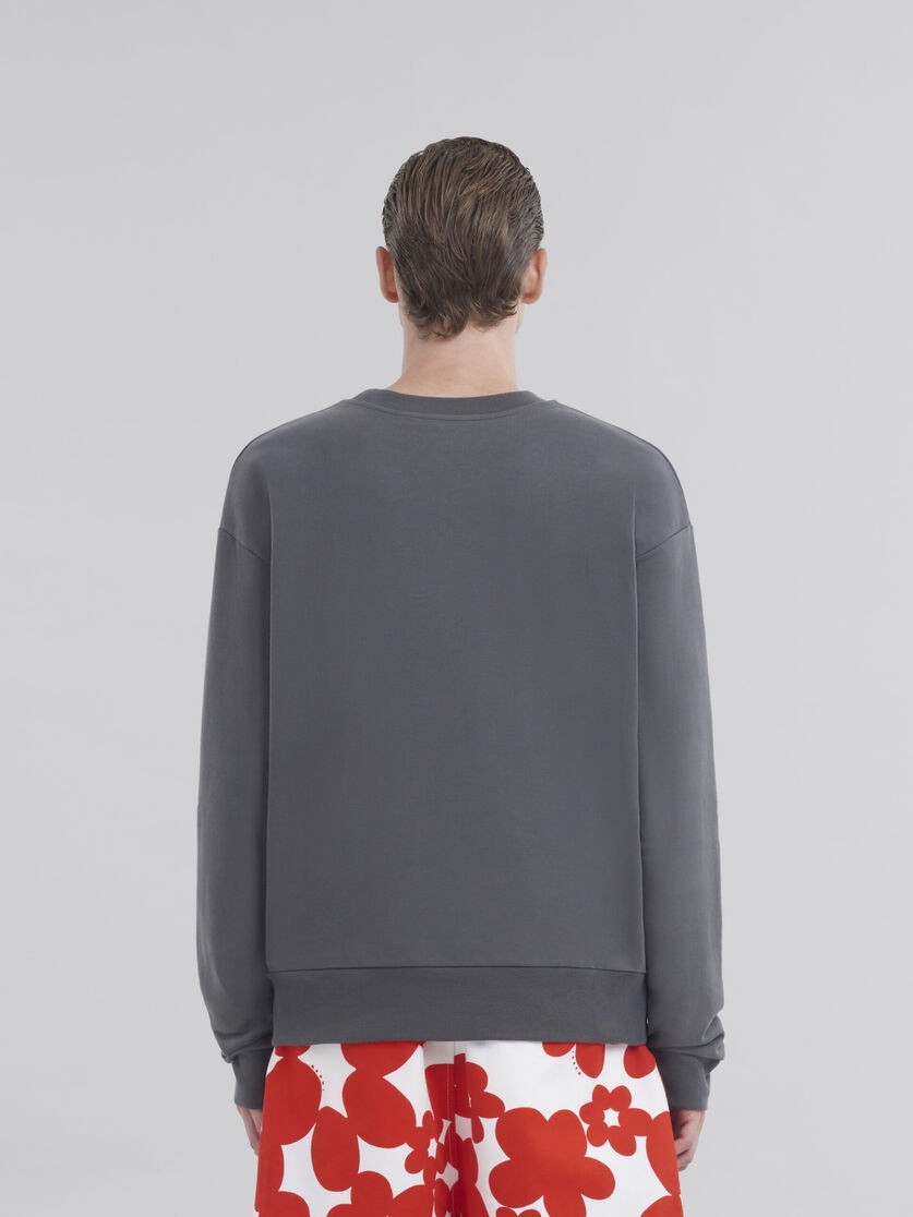 GREY JERSEY SWEATSHIRT WITH MARNI CAOS LOGO - 3