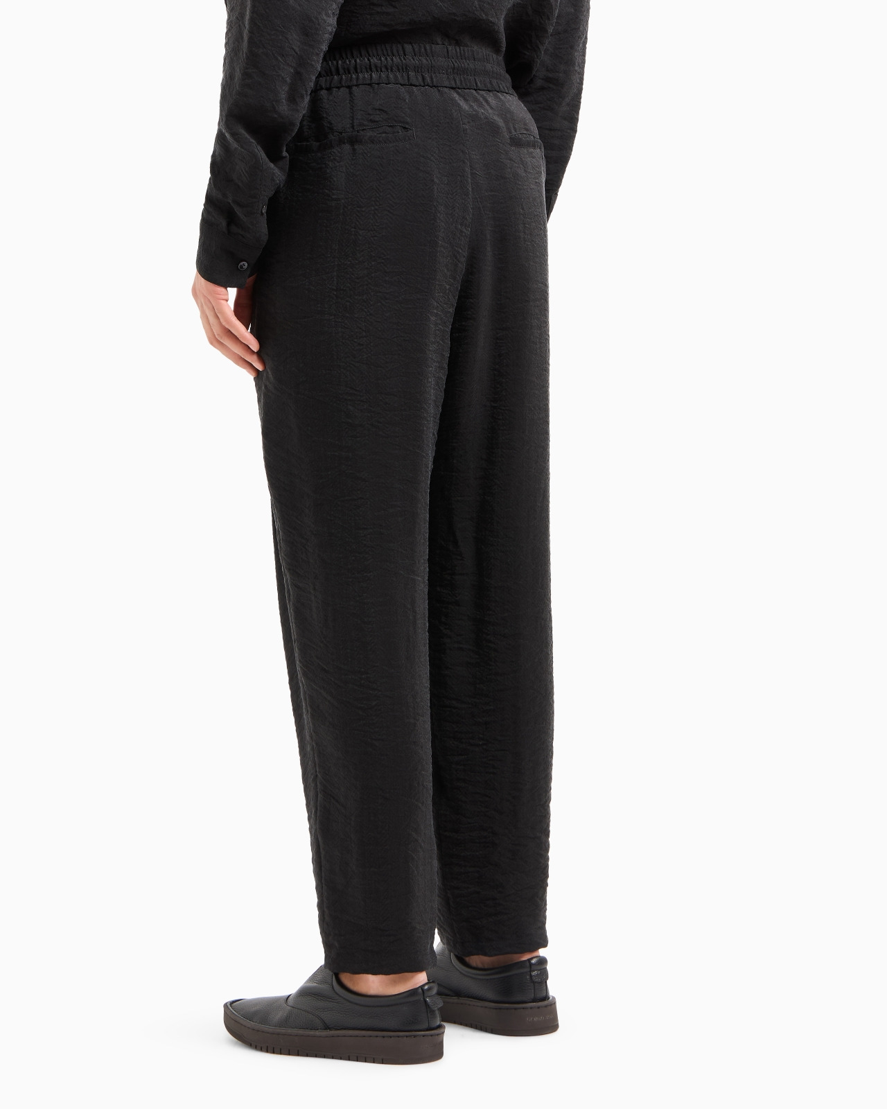JACQUARD CUPRO FLAT-FRONT TROUSERS - 3