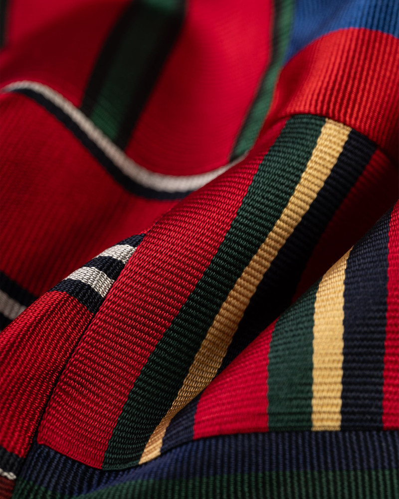 J. PRESS MADE-IN-USA PATCHWORK SILK REPP MUFFLER outlook