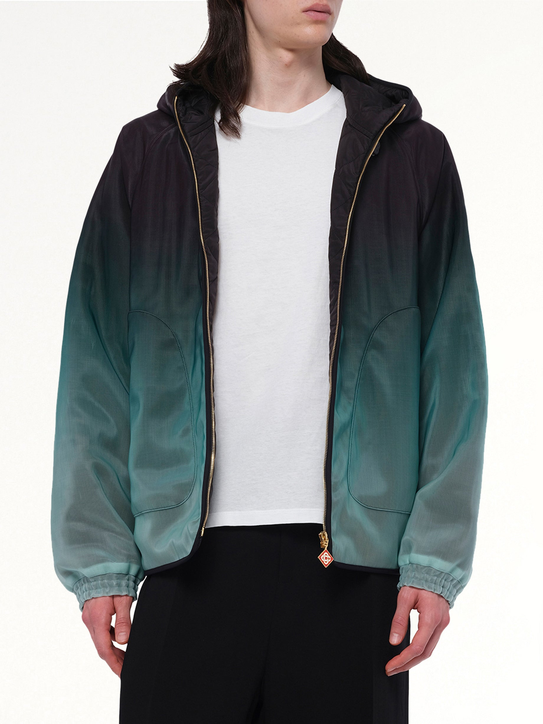 Nylon Gradient Windbreaker in Green - 6