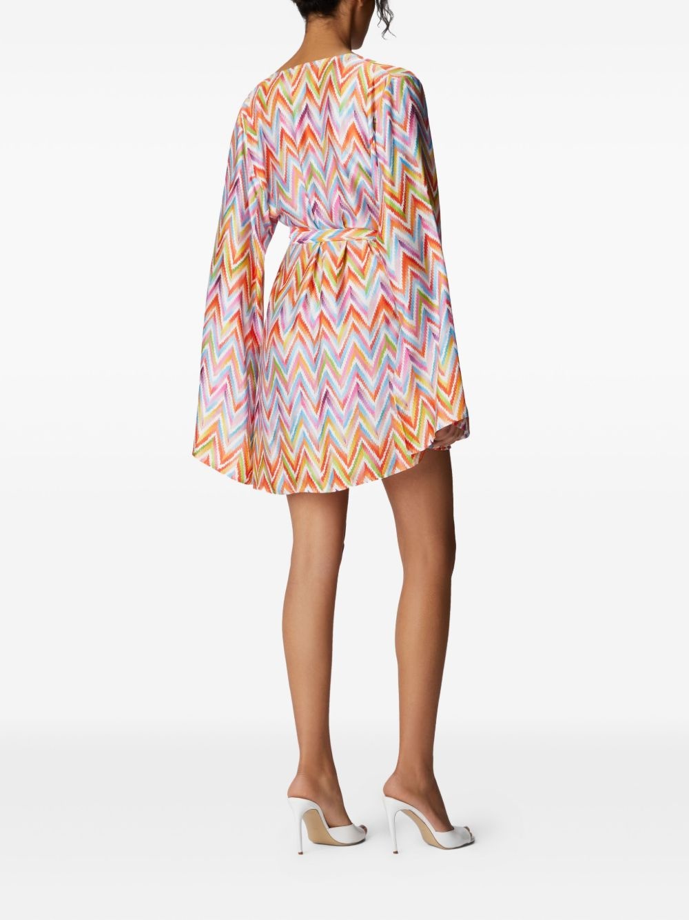 zigzag-pattern mini dress - 3