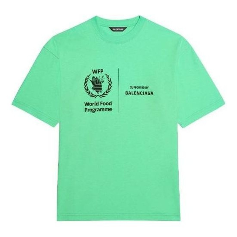 Balenciaga x WFP T-Shirt Medium Fit 'Green' 612966THV844162 1