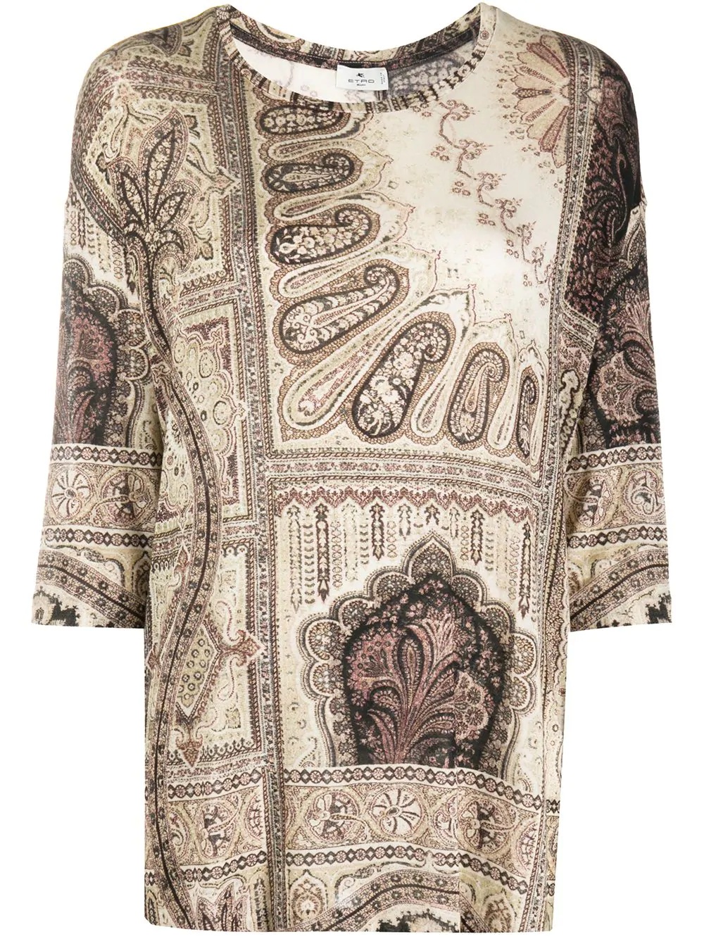 paisley-print jersey jumper - 1